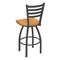 Holland Bar Stool Co 30" Swivel Bar Stool, Pewter Finish, Med Oak Seat 41030PWMedOak - alternate 3